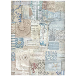 Papier ryżowy A4 - Stamperia - Silent Sea tekstura