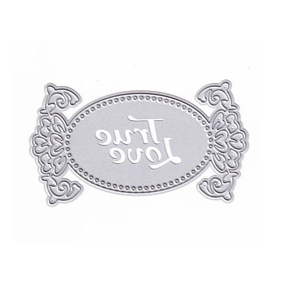 Wykrojnik - Toppers Dixi - MD0013 True Love ramka napis