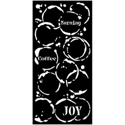 Szablon mix media 3D 12x25cm - Furry Friends poranek z kawą - Stamperia