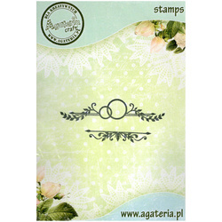 Stempel polimerowy - Dekor Ślubny - Agateria obrączki