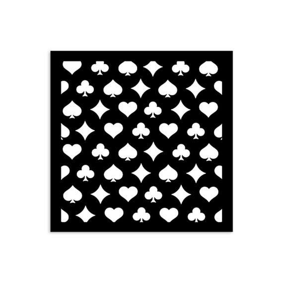 Szablon mix media 3D 12x12cm - Alice in Christmas - poker - Stamperia