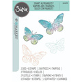 Wykrojnik Sizzix Framelits + stemple - Painted Pencil Butterflies by 49 and Market