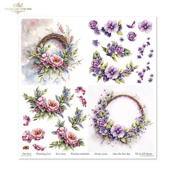 Zestaw papierów do scrapbookingu 30x30 - Itd Collection - Spring Wreath
