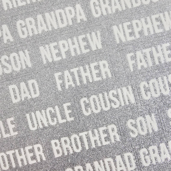 Naklejki brokatowe - Simply Creative - Silver Relatives pokrewieństwo