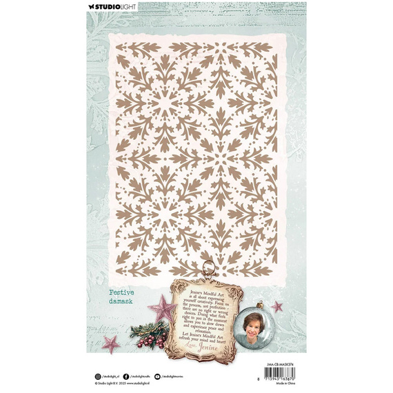 Maska mix media - StudioLight - Festive damask
