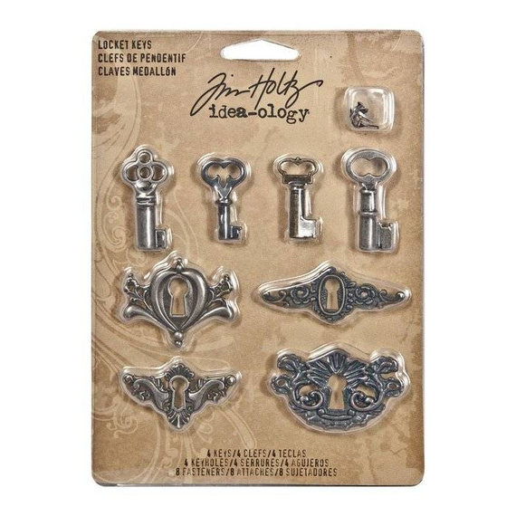 Ozdoby metalowe - Ranger - Idea-Ology - Locket Keys with Fasteners klucze i szyldy