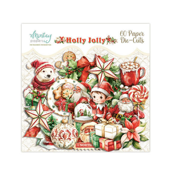 Papierowe elementy - Mintay - Holly Jolly 60 szt.