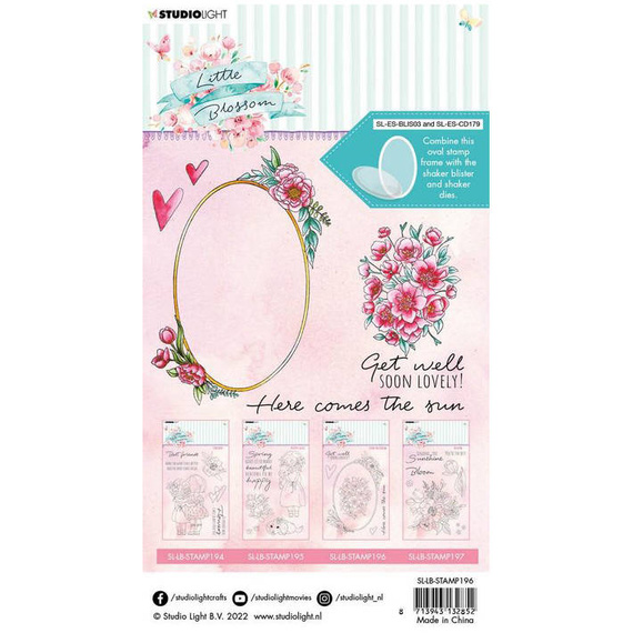 Stempel przezroczysty - StudioLight - Oval Blossom Little Blossom nr 196