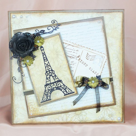 Wykrojnik - Tattered Lace - Eiffel Tower wieża Eiffla Paryż