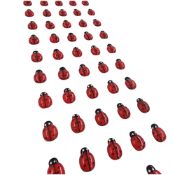 Kryształki samoprzylepne biedronki 50 szt