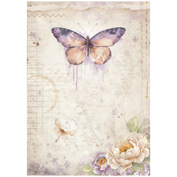 Papier ryżowy do decoupage A4 - Quiet Days Motyl - Stamperia