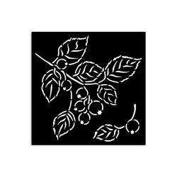 Szablon mix media 3D 12x12cm - Whispering Woods jagody - Stamperia