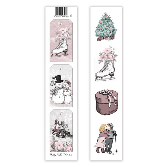 Papier do scrapbookingu 5x30 pasek - Lexi Design - Shabby Winter 02