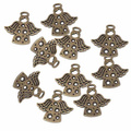 Zawieszka metalowa aniołek stary mosiądz - 10 szt