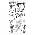Stempel Sizzix - Spring Phrases - napisy Wielkanoc, urodziny