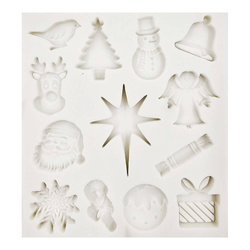 Foremka silikonowa - Pentart - 13 elementów świątecznych