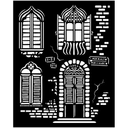 Szablon 3D 20x25cm - Stamperia - Venice okna