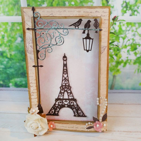 Wykrojnik - Tattered Lace - Eiffel Tower wieża Eiffla Paryż