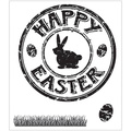 Stempel - Happy Easter - wielkanoc, zajączek