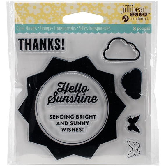 Stempel - Jillibean Soup - Sunshine - słońce chmurki motylki