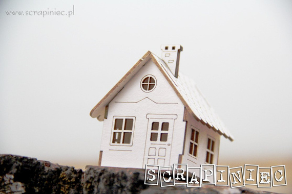 Tekturka 3D - Micro hut - mikro chatka - domek - 4cm wys - Scrapiniec