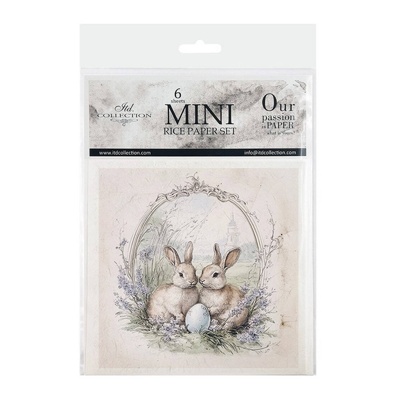 Zestaw papierów ryżowych - zajączki wielkanocne - RSM175 - Itd Collection