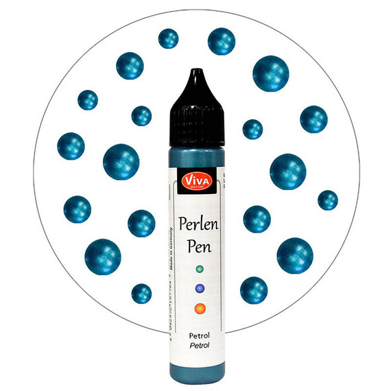 Perlen Pen - Viva Decor - Petrol 716 niebieskie perełki w płynie