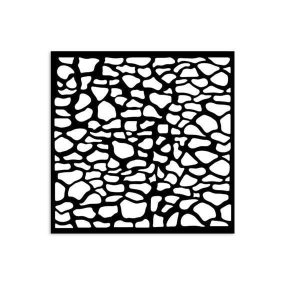 Szablon 3D 12x12cm Silent Sea kamienny wzór - Stamperia 