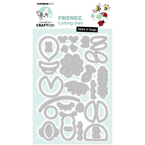 Wykrojnik do papieru - StudioLight - Bees & bugs biedronka pszczoła koniczyna