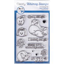 Stempel - Whimsy Stamps - Punny Messages - gry słowne, para młoda, słonik, wieloryby