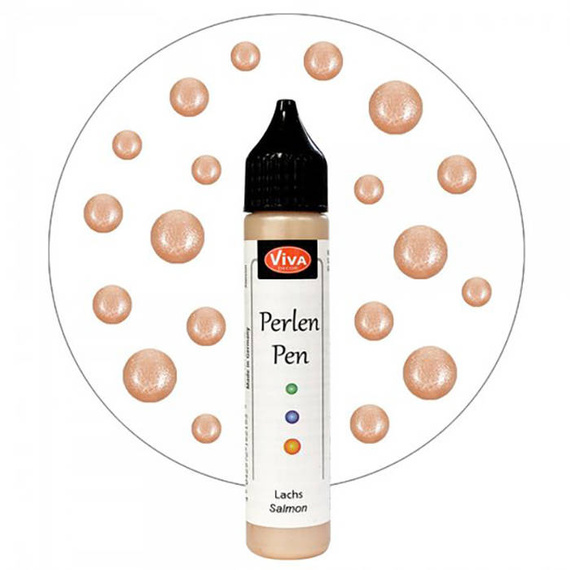 Perlen Pen - Viva Decor - Salmon 301 brzoskwiniowe perełki w płynie