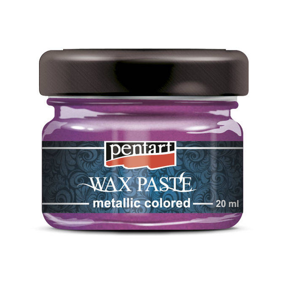 Pasta woskowa metaliczna - wax paste metallic colored - magenta 20ml - Pentart