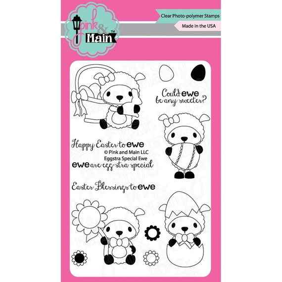 Stempel - Pink & Main - Eggstra Special Ewe - owieczka Wielkanoc