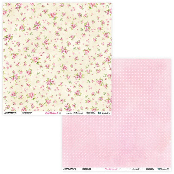Zestaw papierów do scrapbookingu 30x30 - ScrapAndMe - Pink Blossom 2