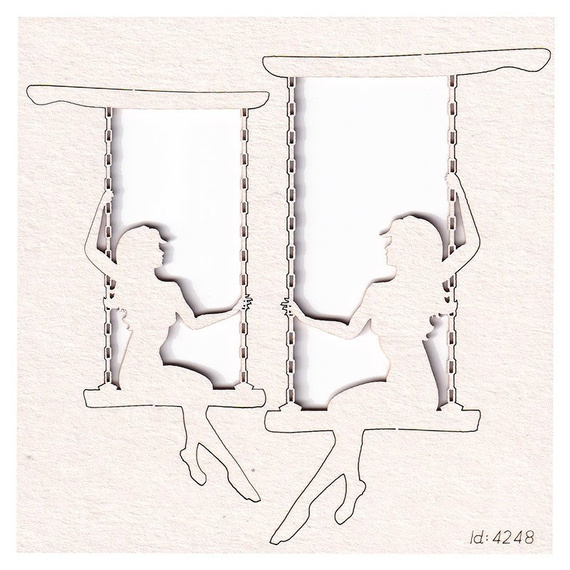 Tekturka - Lady butterfly - swing - huśtawka SC