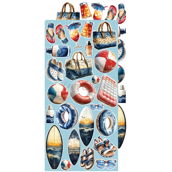 Zestaw dodatków do scrapbookingu - Craft o'clock - Emerald Tales - Flowers