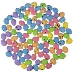 Jajka styropianowe kolorowe 1,5cm x 1,8cm - 100szt