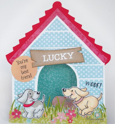 Szablon - Marianne Design - Doghouse by Marleen buda dla psa