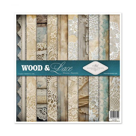 Zestaw papierów do scrapbookingu 30x30 - Wood & lace - Itd Collection