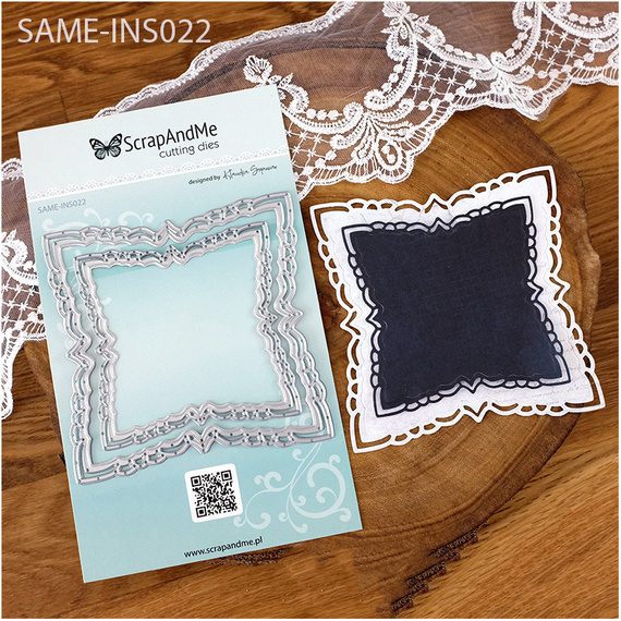 Wykrojnik do papieru - Scrapandme - Ozdobne kwadraty