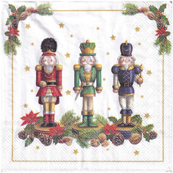 Serwetka 33x33cm - Bearded Nutracker dziadek do orzechów