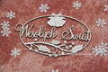 Tekturka Winter joy ramka - Wesołych Świąt 01 - ramka z napisem - dzwonki i jemioła SC