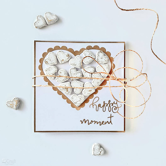 Wykrojnik - DPCraft - Serca z falbanką