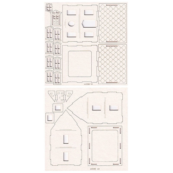 Tekturka - Tiny Family house 3D - Mikro Domek rodzinny 3D (do boxa 10cm)