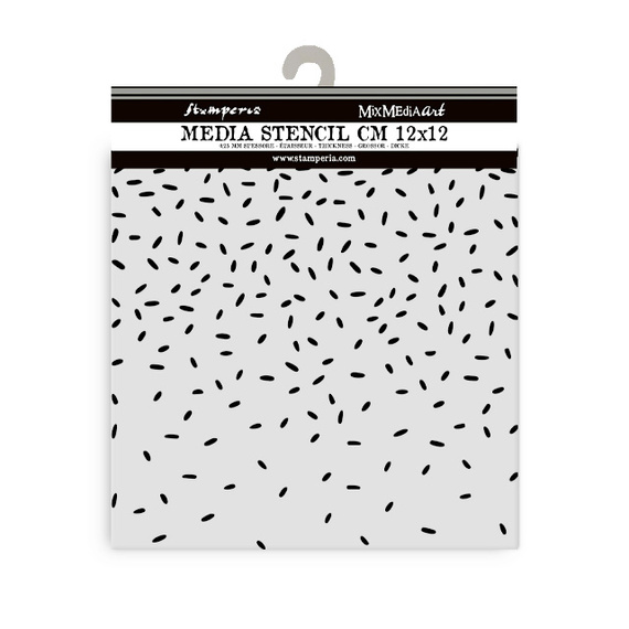 Szablon mix media 3D 12x12cm - Candy Christmas - waflowy zorek posypka - Stamperia