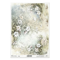 Papier ryżowy do decoupage A4 - kwiaty - R2583 - Itd Collection