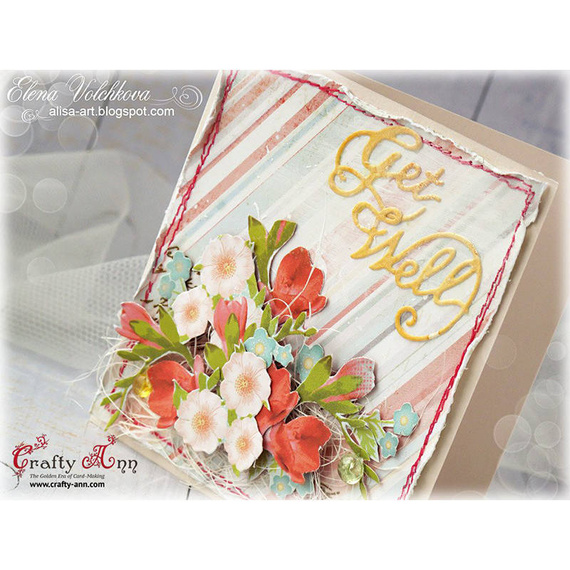 Wykrojnik - Crafty Ann - napis Get Well CARA-14