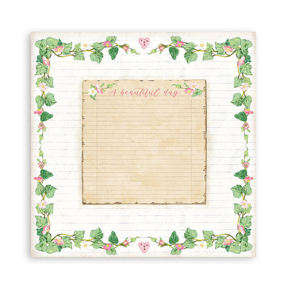 Papier do scrapbookingu 30x30 - Stamperia - Daydream miś i girlandy