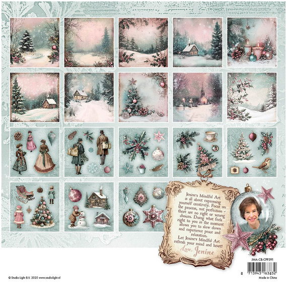 Zestaw papierów do scrapbookingu 20x20 - StudioLight - Christmas Blush