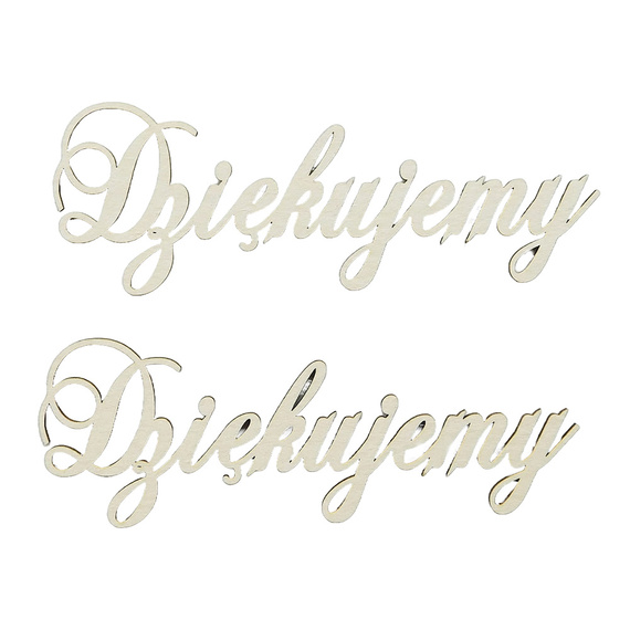 Tekturka napisy Dziękujemy 2 sztuki - Kreatywna Pracownia
